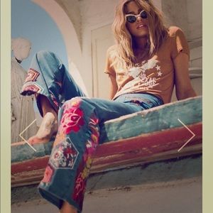 ❤️Reserved For Zoe❤️ Spell Flower Denim Jeans